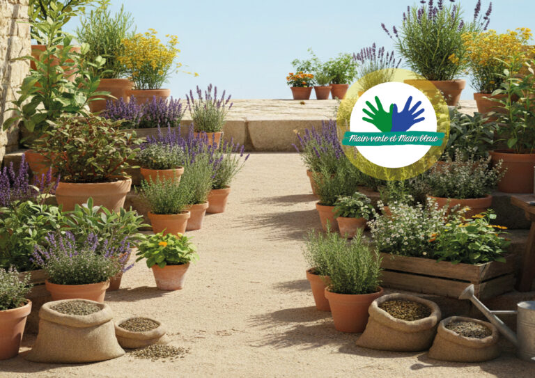 Main verte et Main bleue